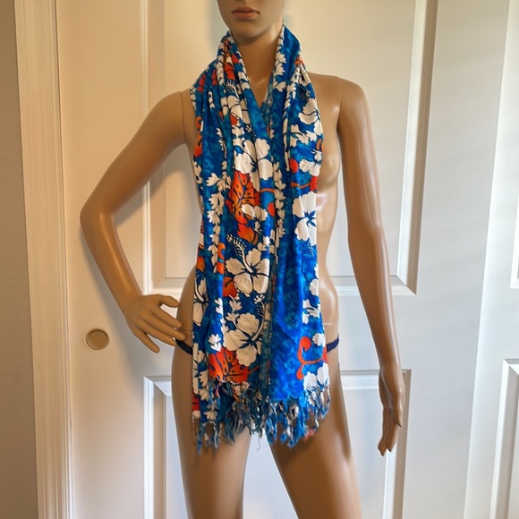 In Gear Sarong Wrap Bathing Suit Cover Up Shawl Skirt Dress One Size 3.6 x 5 - Picture 5 of 10